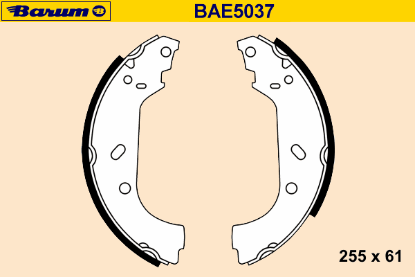 Комплект тормозных колодок BARUM BAE5037