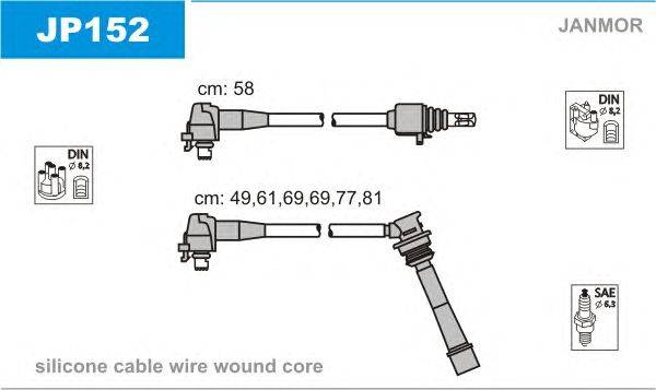 Комплект проводов зажигания JANMOR JP152