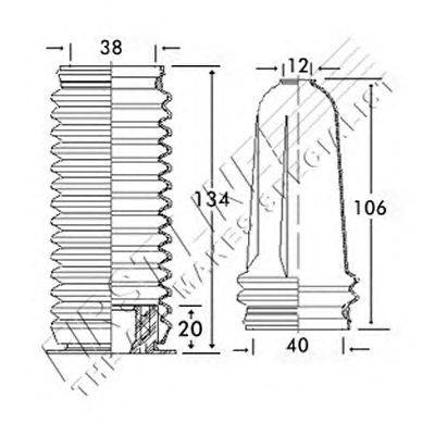 Пыльник, рулевое управление FIRST LINE FSG3198