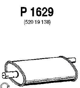 Средний глушитель выхлопных газов FENNO P1629