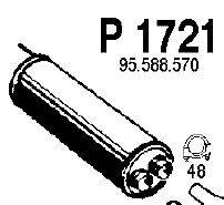 Средний глушитель выхлопных газов FENNO P1721