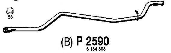 Труба выхлопного газа FENNO P2590