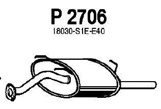 Глушитель выхлопных газов конечный FENNO P2706