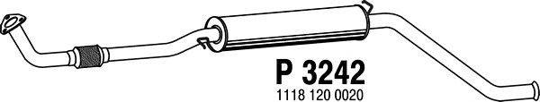 Средний глушитель выхлопных газов FENNO 3242