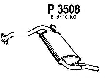 Глушитель выхлопных газов конечный FENNO P3508
