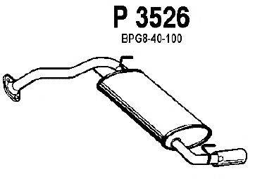 Глушитель выхлопных газов конечный FENNO P3526