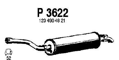 Глушитель выхлопных газов конечный FENNO P3622