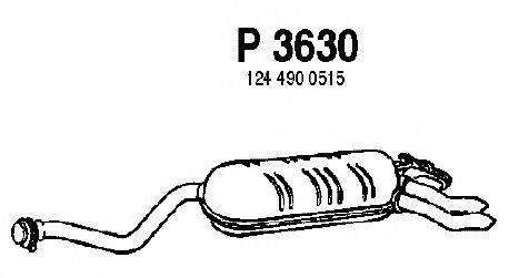 Глушитель выхлопных газов конечный FENNO P3630