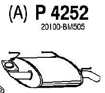 Глушитель выхлопных газов конечный FENNO P4252