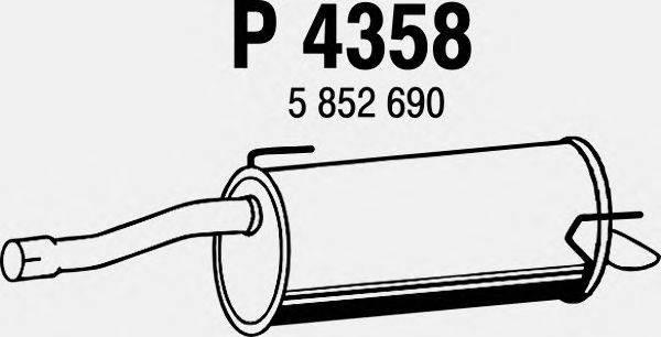 Глушитель выхлопных газов конечный FENNO P4358