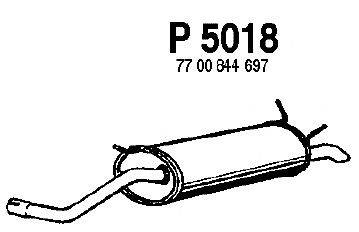 Глушитель выхлопных газов конечный FENNO P5018