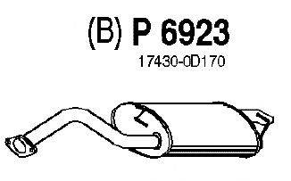 Глушитель выхлопных газов конечный FENNO P6923