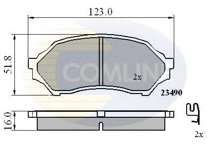 Комплект тормозных колодок, дисковый тормоз COMLINE CBP3817