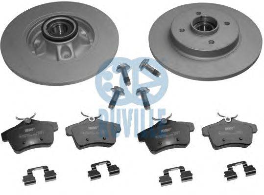Комплект тормозов, дисковый тормозной механизм RUVILLE 6646BD3