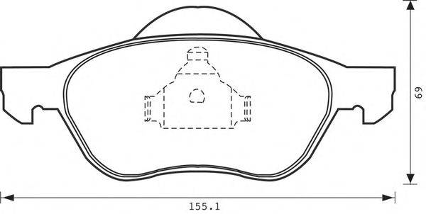 Комплект тормозных колодок, дисковый тормоз STOP 573017S