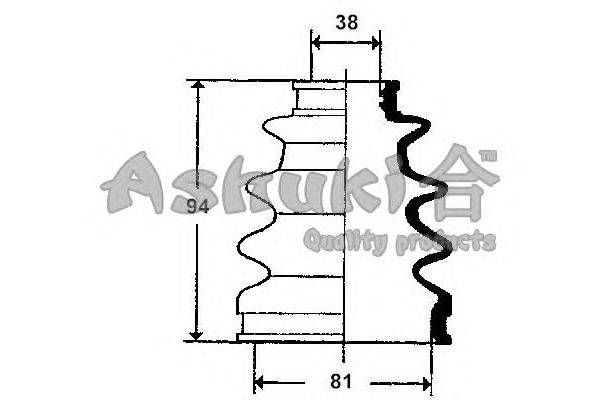 Комплект подшипника ступицы колеса ASHUKI 0858-6002