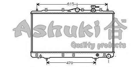 Радиатор, охлаждение двигателя ASHUKI Y550-06