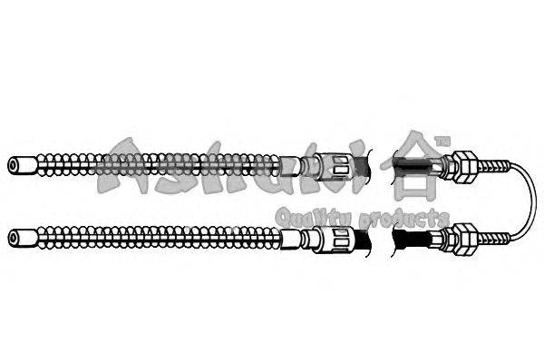 Трос, тормозной механизм рабочей тормозной системы ASHUKI 1176-6008