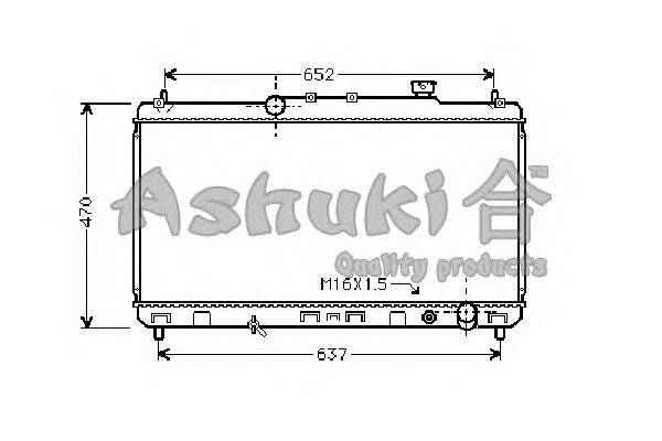 Радиатор, охлаждение двигателя ASHUKI T552-40