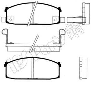 Комплект тормозных колодок, дисковый тормоз IPS Parts IBD-1141