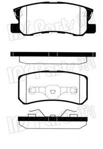 Комплект тормозных колодок, дисковый тормоз IPS Parts IBR-1505