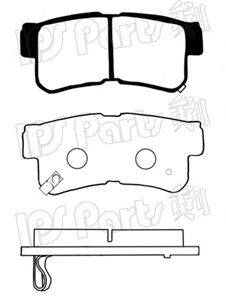 Комплект тормозных колодок, дисковый тормоз IPS Parts IBR-1H04