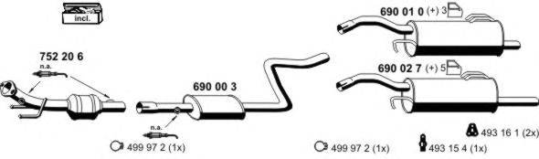 Система выпуска ОГ ERNST 160062