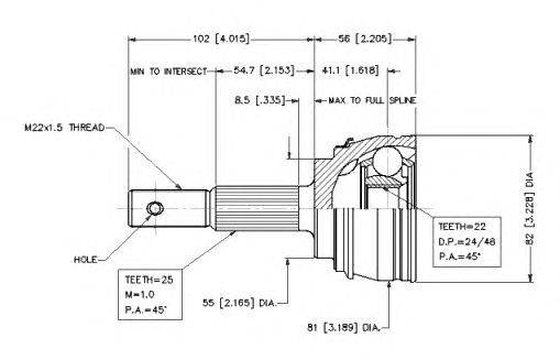 Шарнирный комплект, приводной вал VEMA 18461