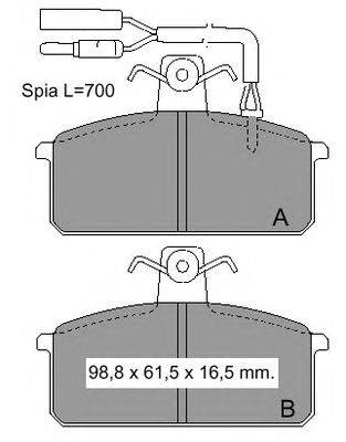 Комплект тормозных колодок, дисковый тормоз VEMA 831912