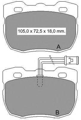 Комплект тормозных колодок, дисковый тормоз VEMA 21897