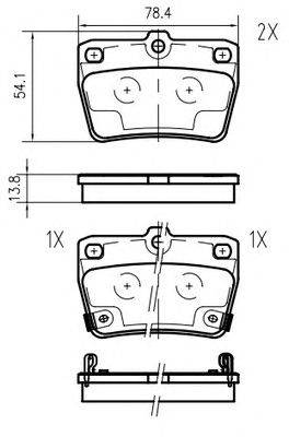 Комплект тормозных колодок, дисковый тормоз TOYOTA 0446642030