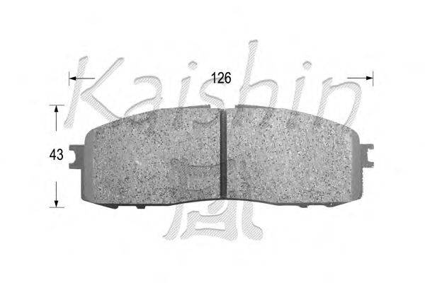 Комплект тормозных колодок, дисковый тормоз KAISHIN D2062