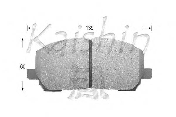 Комплект тормозных колодок, дисковый тормоз KAISHIN D2231