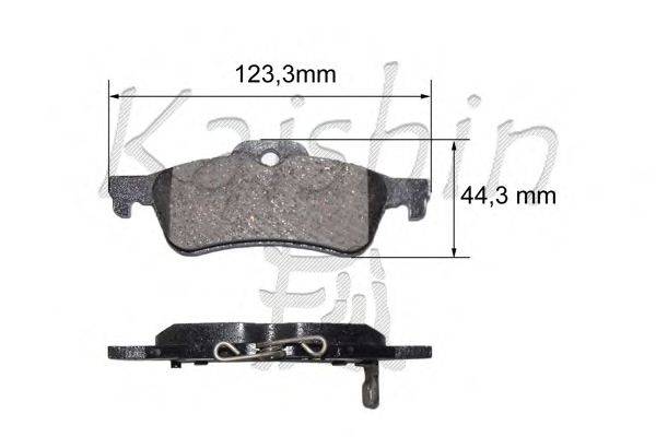 Комплект тормозных колодок, дисковый тормоз KAISHIN D2312