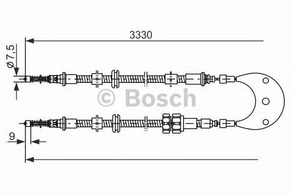 Трос, стояночная тормозная система BOSCH 1 987 477 230