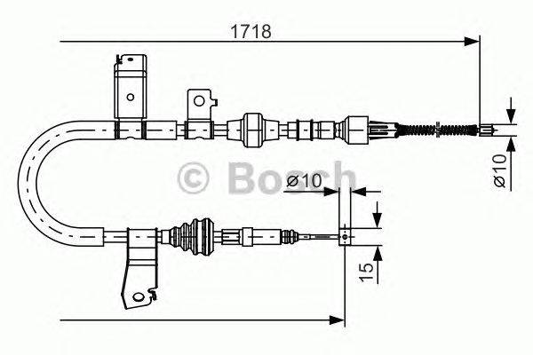 Трос, стояночная тормозная система HERTH+BUSS JAKOPARTS J13988