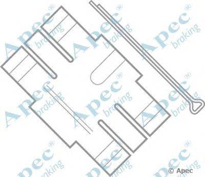 Комплектующие, тормозные колодки APEC braking KIT202