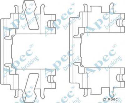 Комплектующие, тормозные колодки APEC braking KIT451