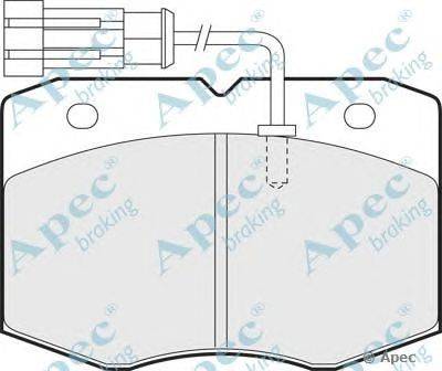 Комплект тормозных колодок, дисковый тормоз APEC braking PAD1057