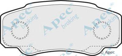 Комплект тормозных колодок, дисковый тормоз APEC braking PAD1261