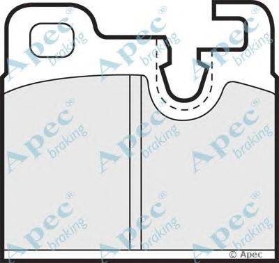 Комплект тормозных колодок, дисковый тормоз APEC braking PAD305