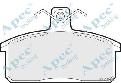 Комплект тормозных колодок, дисковый тормоз APEC braking PAD736