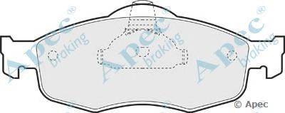 Комплект тормозных колодок, дисковый тормоз APEC braking PAD801