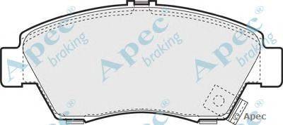 Комплект тормозных колодок, дисковый тормоз APEC braking PAD815