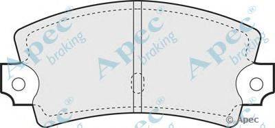 Комплект тормозных колодок, дисковый тормоз APEC braking PAD853