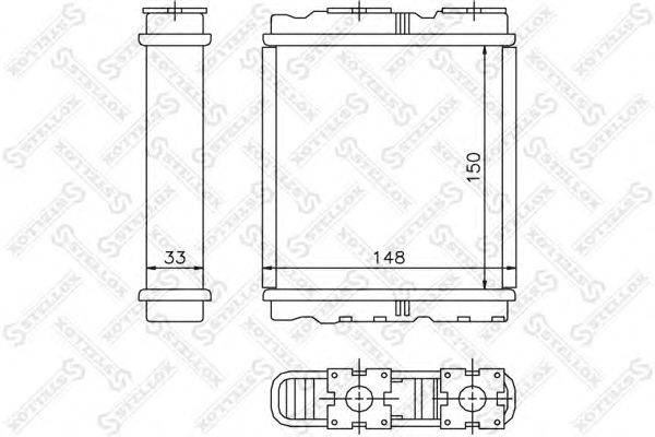 Теплообменник, отопление салона STELLOX 10-35077-SX