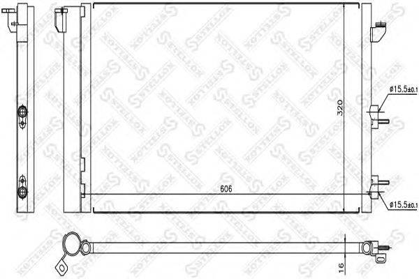 Конденсатор, кондиционер STELLOX 10-45087-SX