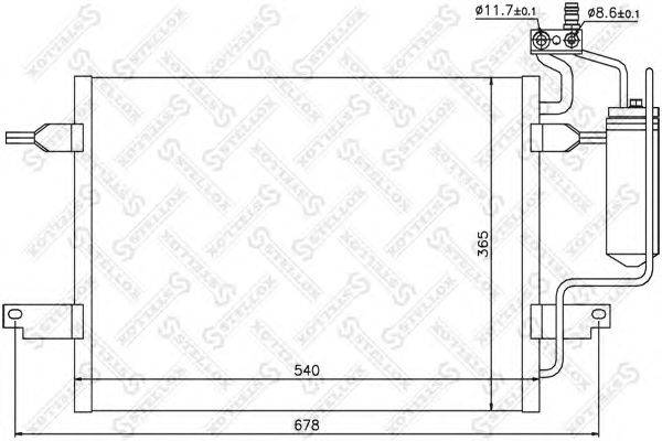 Конденсатор, кондиционер STELLOX 1045225SX