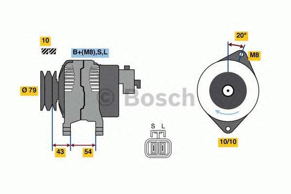 Генератор BOSCH 0986080840