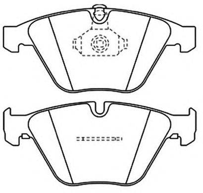 Комплект тормозных колодок, дисковый тормоз ASVA AKD-0222